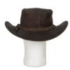 Genuine Brown Leather Gambler Hat — Hats, Hasbro Leather