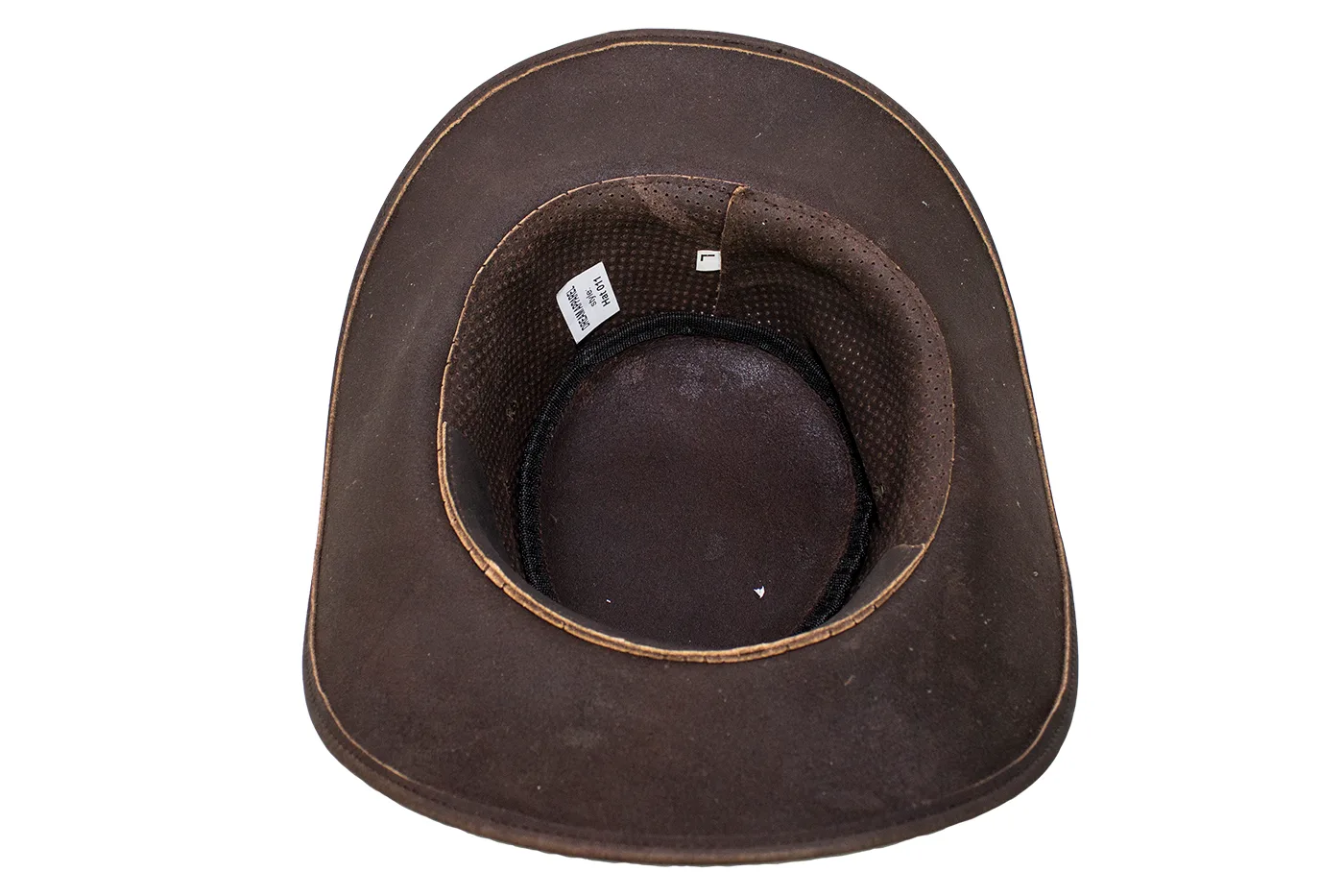 Genuine Brown Leather Gambler Hat — alternate view 2, Hasbro Leather