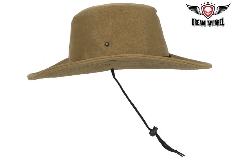 Brown Cowboy Hat with POW MIA Logo — alternate view 4, Hasbro Leather