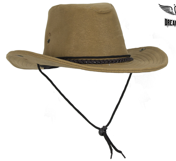 Brown Cowboy Hat with POW MIA Logo — alternate view 5, Hasbro Leather