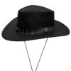 Dream Apparel Men’s Black Premium Leather Western Cowboy Studded Hat — Hats, Hasbro Leather