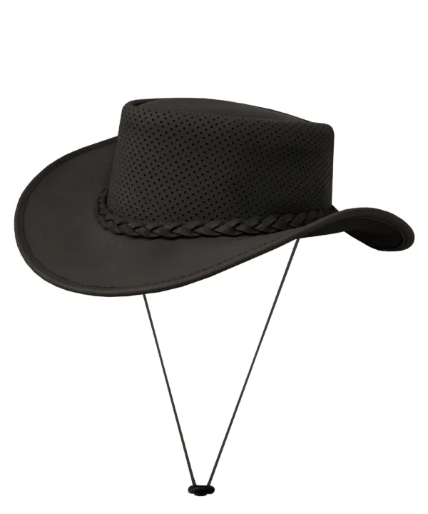 Dream Apparel Leather Cowboy Western Chocolate Brown Hat – Steampunk Wide Brim — Hats, Hasbro Leather