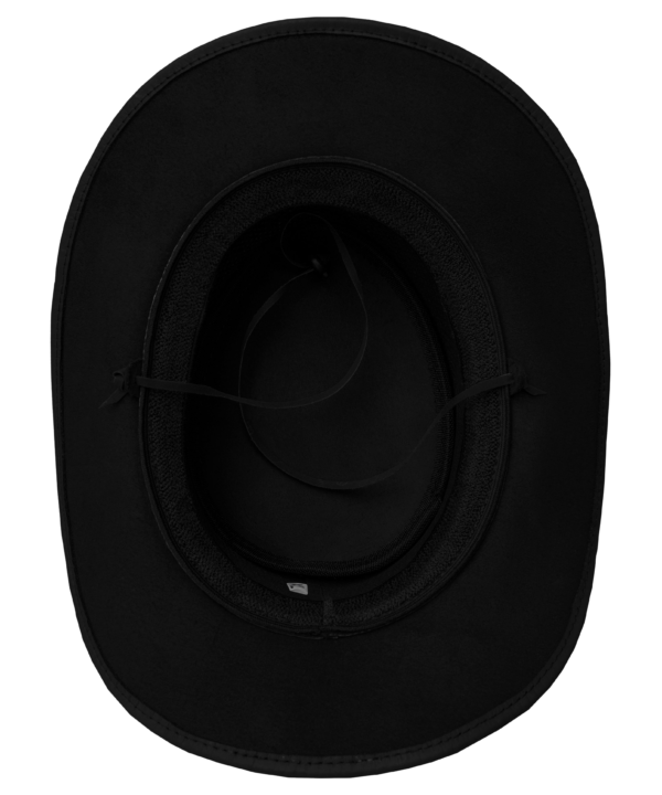 Dream Apparel Men’s Black Premium Leather Western Cowboy Hat — alternate view 2, Hasbro Leather
