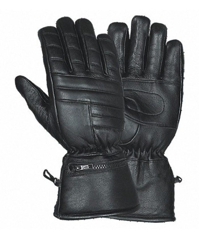 Men’s Leather Motorcycle Gauntlet Gloves HI230 — Full Wrist Coverage — Riding Gloves, Hasbro Leather