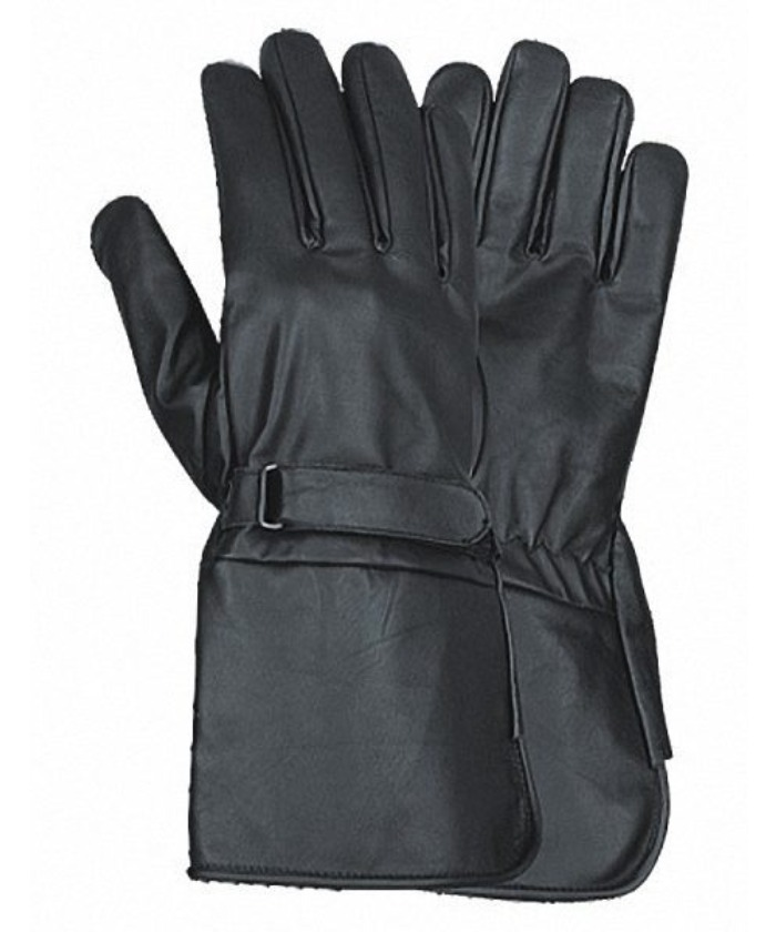 Men’s Genuine Leather Gauntlet Motorcycle Gloves HI241 — Riding Gloves, Hasbro Leather