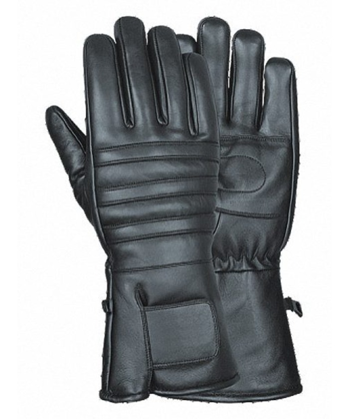 Leather Motorcycle Riding Gauntlet Gloves HI268 — Riding Gloves, Hasbro Leather