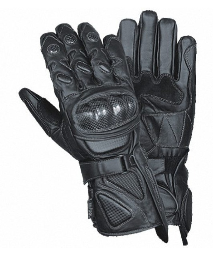 Biker Racing Leather Motorcycle Gloves HI291 — Racing Gloves, Hasbro Leather
