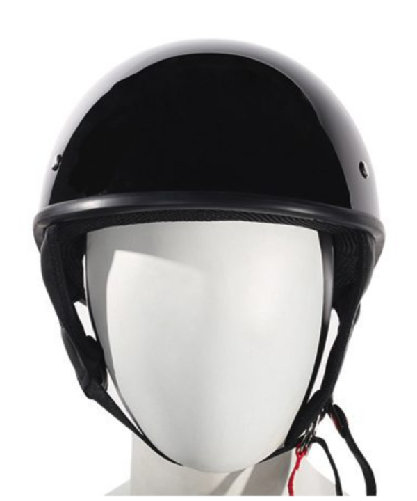 Shiny Black – Low Profile; DOT Approved — Helmets, Hasbro Leather