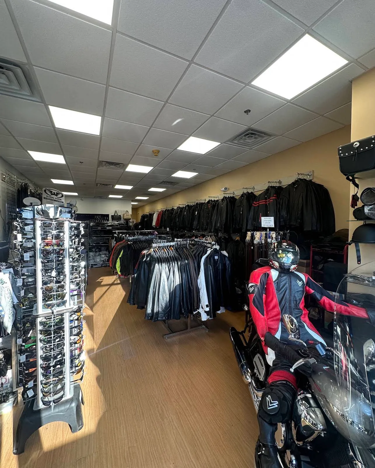 Inside the Hasbro Leather store in Norwalk, CT — main floor