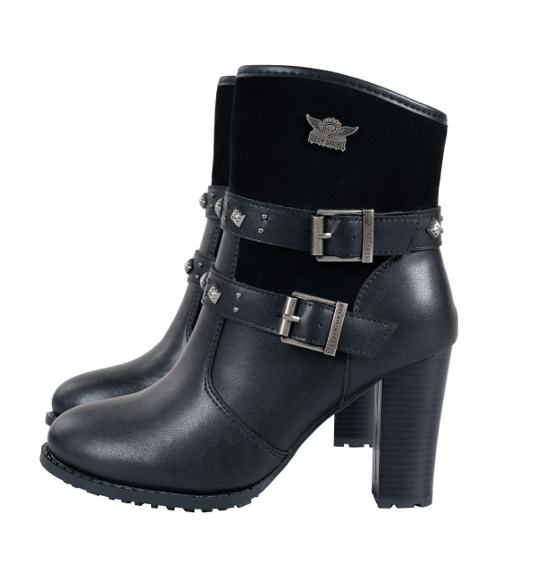 Women's Midnight Rider Heeled Motorcycle Boots - Image 4