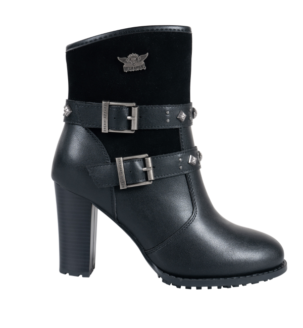 Women's Midnight Rider Heeled Motorcycle Boots - Image 5