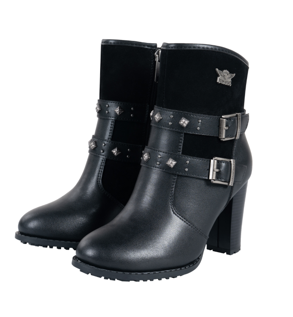 Women's Midnight Rider Heeled Motorcycle Boots - Image 7