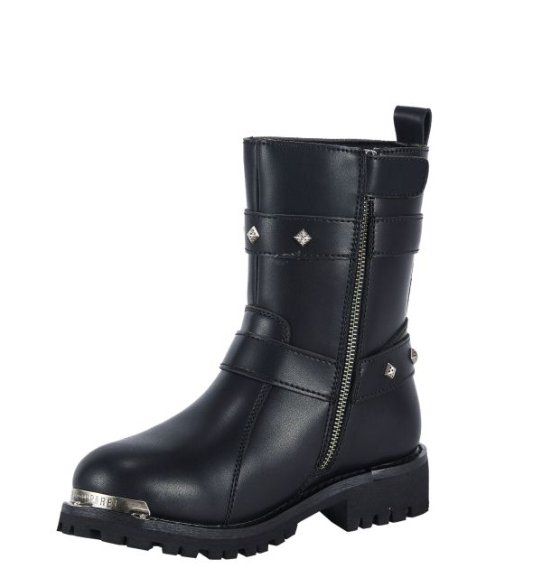 Women's Studded Harness Motorcycle Boots - Image 4