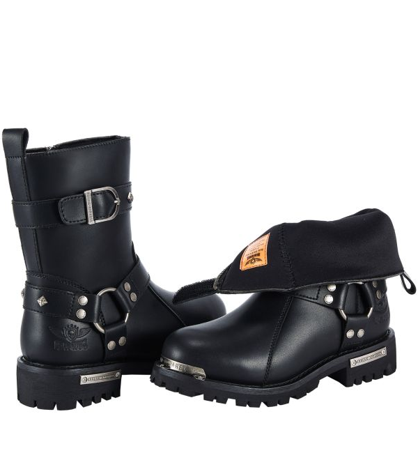 Women's Studded Harness Motorcycle Boots - Image 3