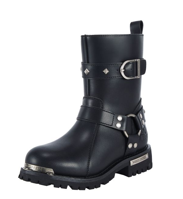 Women's Studded Harness Motorcycle Boots - Image 6