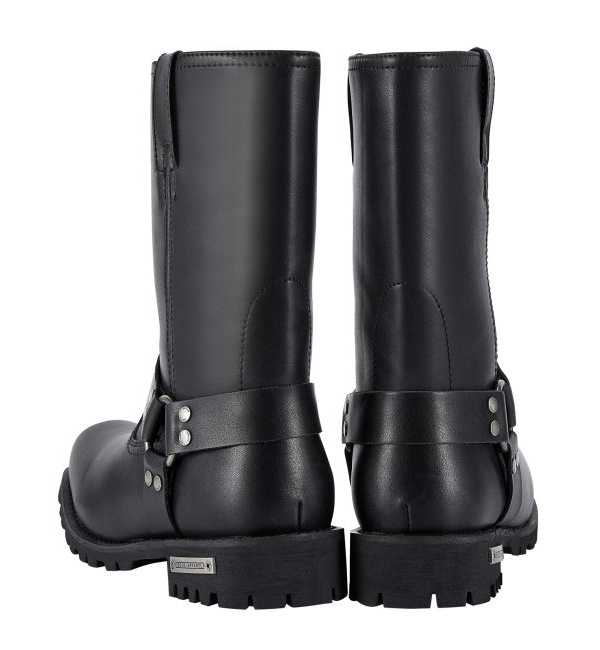Alternative view of Men's Mid-Calf Square Toe Waterproof Biker Boots — Black