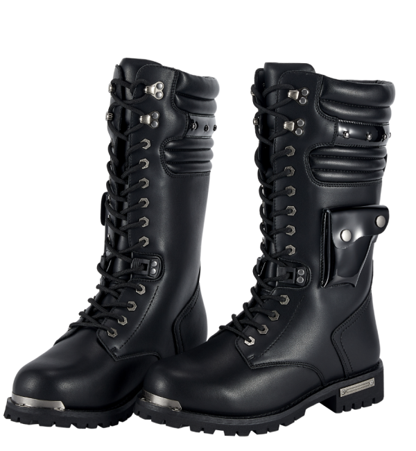 Alternative view of Men's Black Biker Boots — Riding Ready