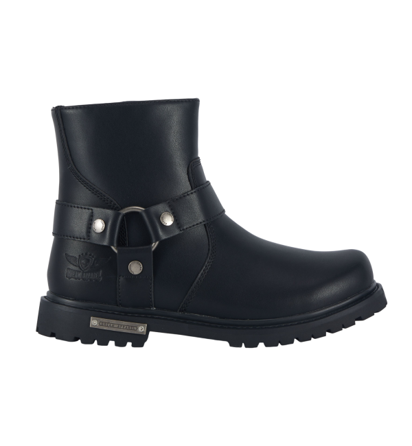 Men's Motorcycle Biker Boots — Classic Black - Image 3