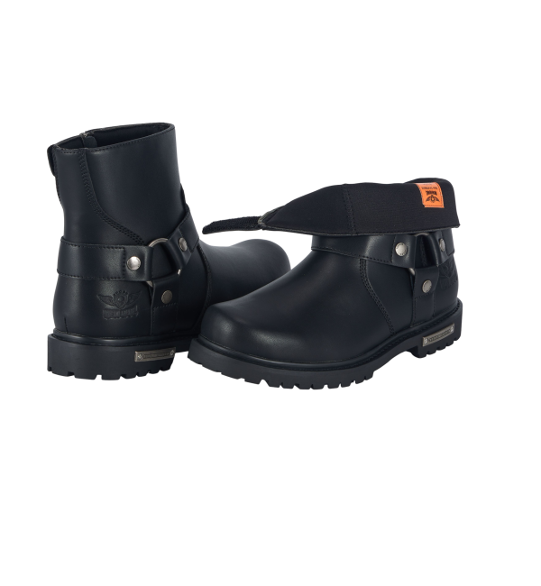Men's Motorcycle Biker Boots — Classic Black - Image 6
