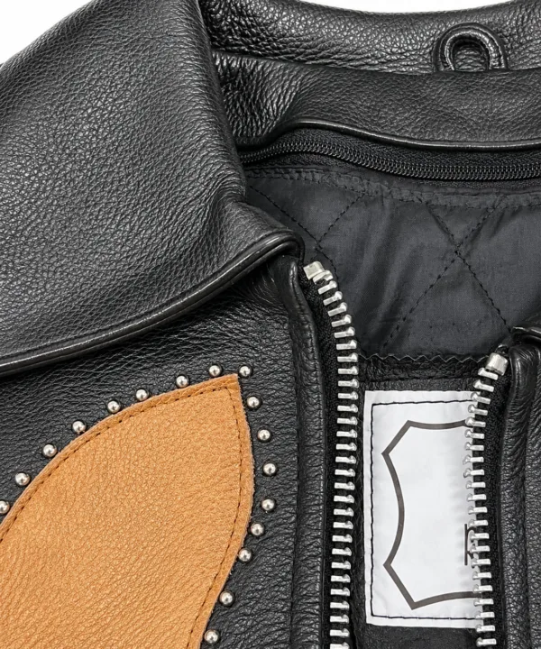 Women’s Brown & Black Western Fringe Leather Jacket - Image 5