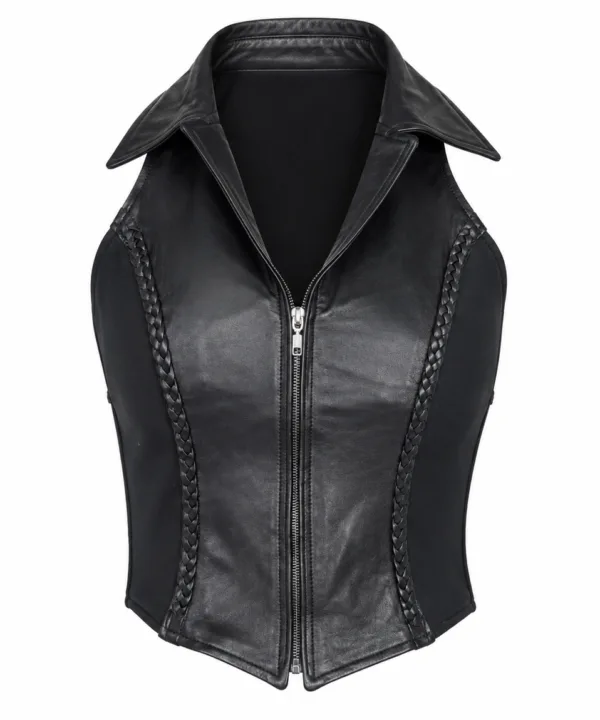 Women's Halter Top With Classic Style Collar