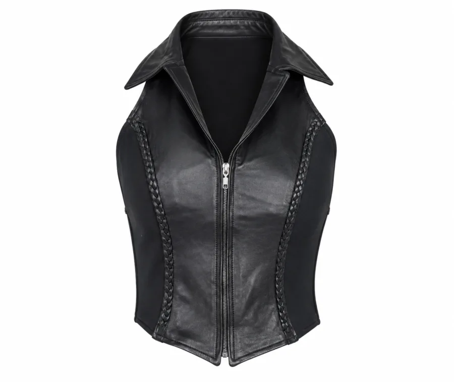 Women's Halter Top With Classic Style Collar