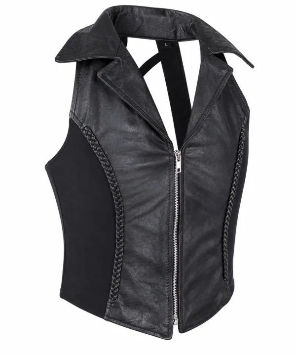 Alternative view of Women's Halter Top With Collar & Braid