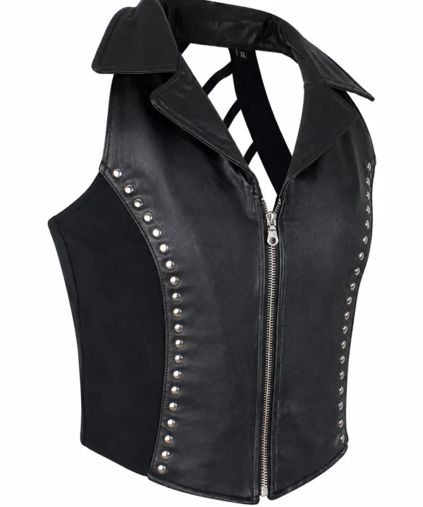 Alternative view of Women's Halter Top With Collar & Studs