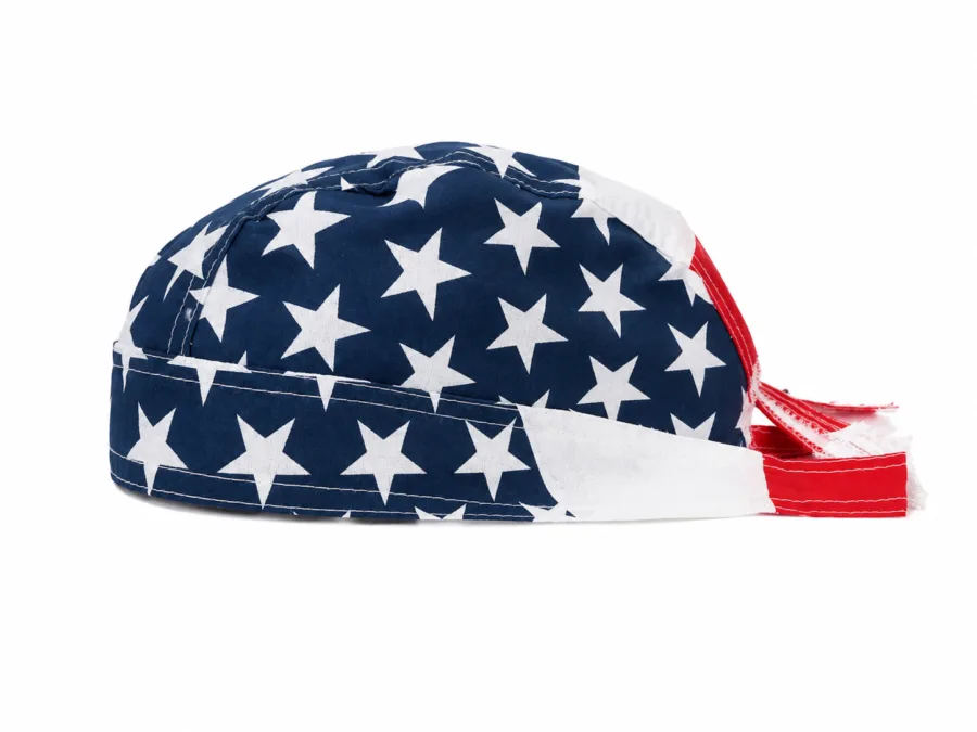 American flag stars and stripes pre-tied bandana skull cap