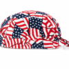 All-over American flag collage print pre-tied bandana skull cap