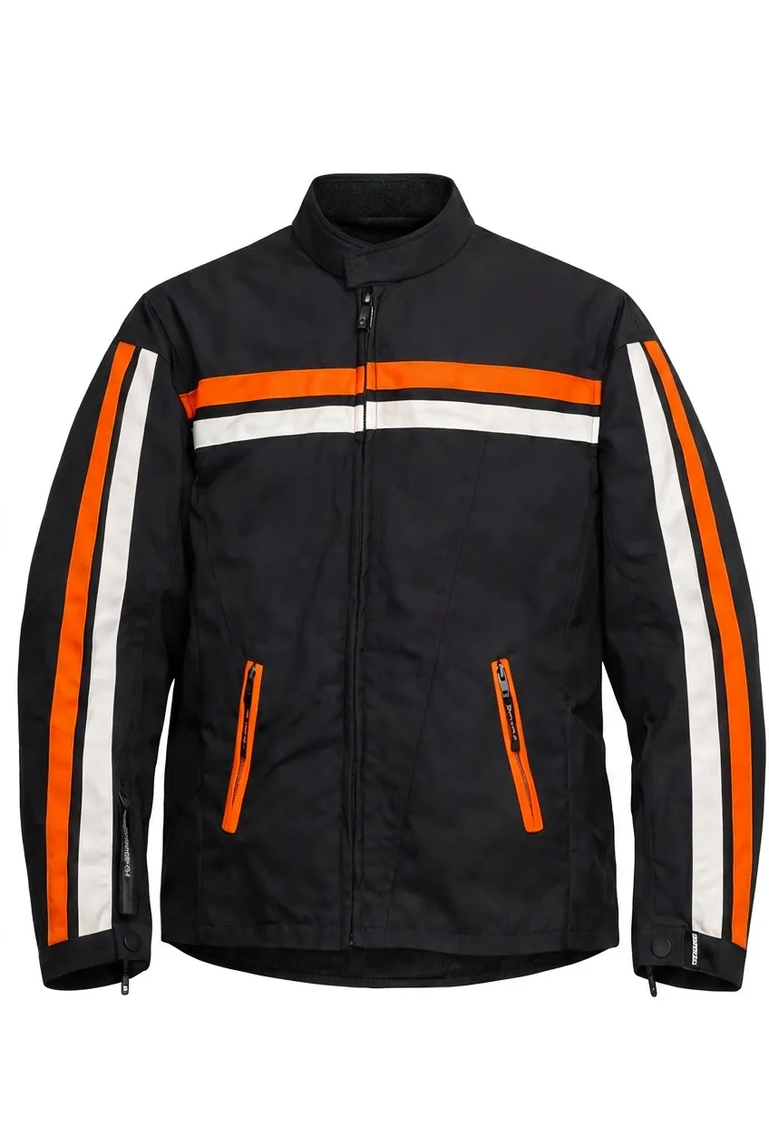 Orange White Stripe Cordura