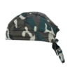 Green woodland camouflage pre-tied bandana skull cap