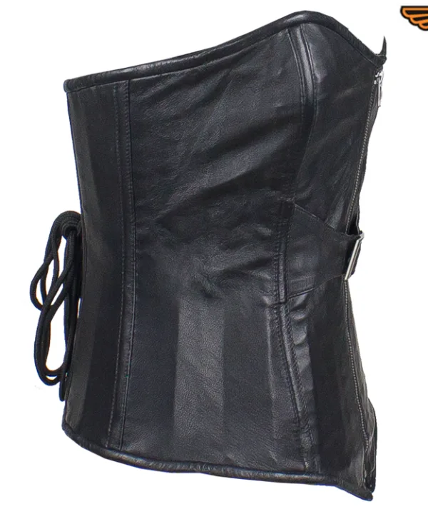 Alternative view of Women's Black Lambskin Leather Corset