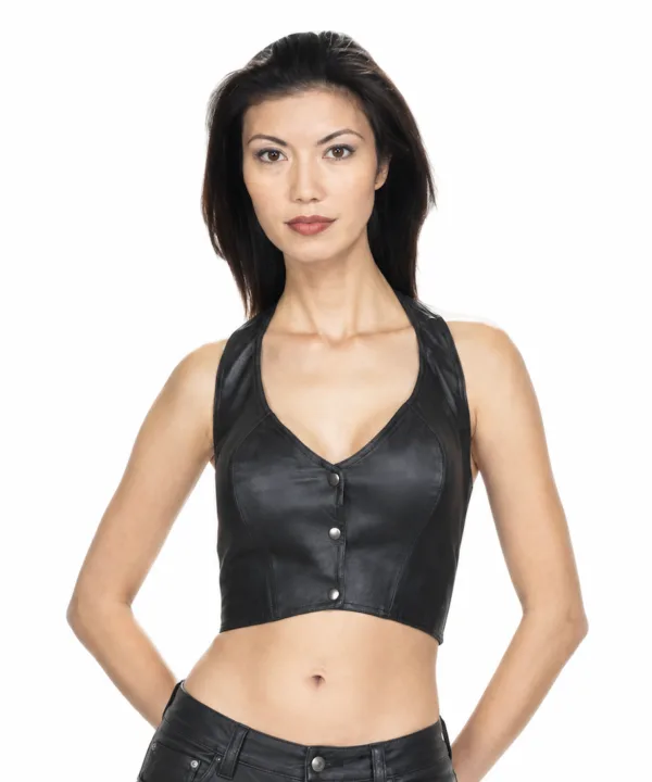 Alternative view of Women Halter Top with Two Elastic Straps on Back