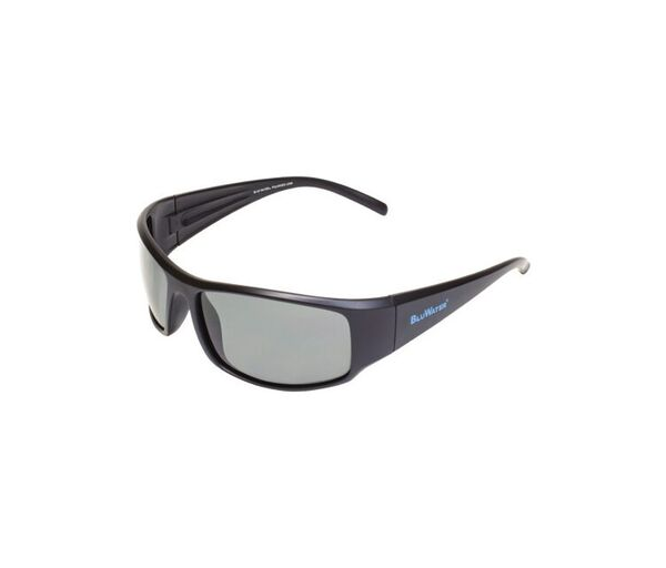 BluWater Polarized Florida 1 Matte Black / Grey Lens eyewear from Hasbro Leather