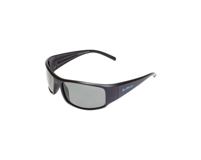 BluWater Polarized Florida 1 Matte Black / Grey Lens eyewear from Hasbro Leather