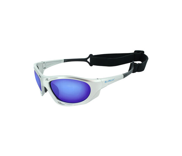 BluWater Polarized Hydro Silver / G-Tech Blue eyewear from Hasbro Leather
