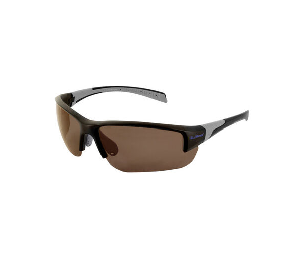 BluWater Polarized Samson 3 Black / Brown Lens eyewear from Hasbro Leather