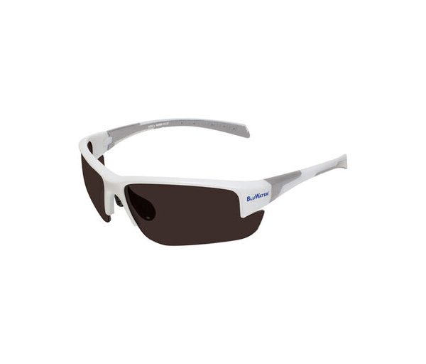 BluWater Polarized Samson 3 White / Grey Lens eyewear from Hasbro Leather