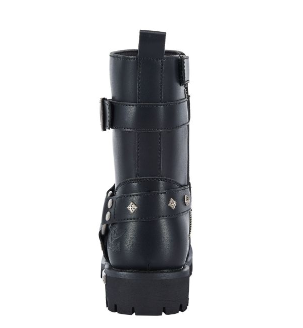 Women's Studded Harness Motorcycle Boots - Image 7
